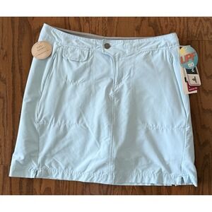 Columbia Titanium Women 6 Skort Skirt Blue Nylon Stretch Pockets Performance NWT